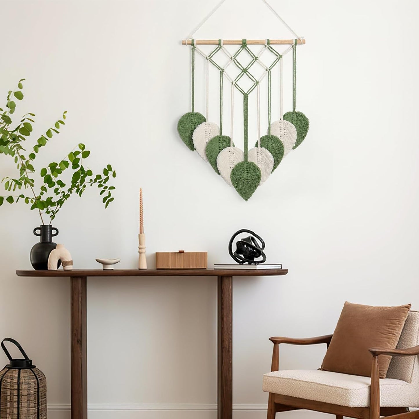 Tapiserie astnic gobelín tkané zelené listy Home - Doplňky a dekorace Naty Shop