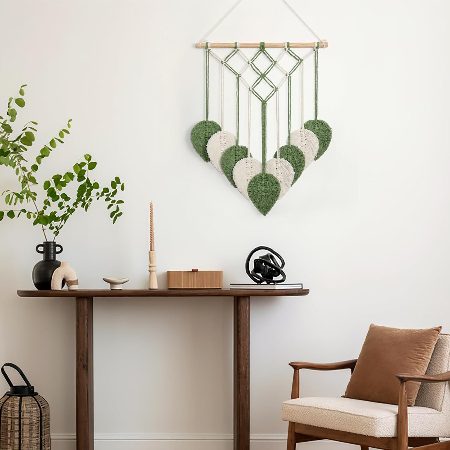 Tapiserie astnic gobelín tkané zelené listy Home - Doplňky a dekorace Naty Shop