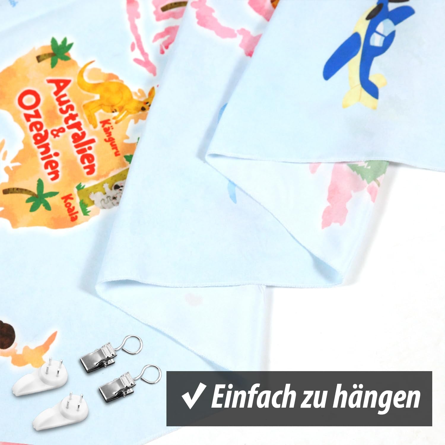 Tapisérie Bashom Německá mapa světa zvířat pro děti Home - Doplňky a dekorace Naty Shop