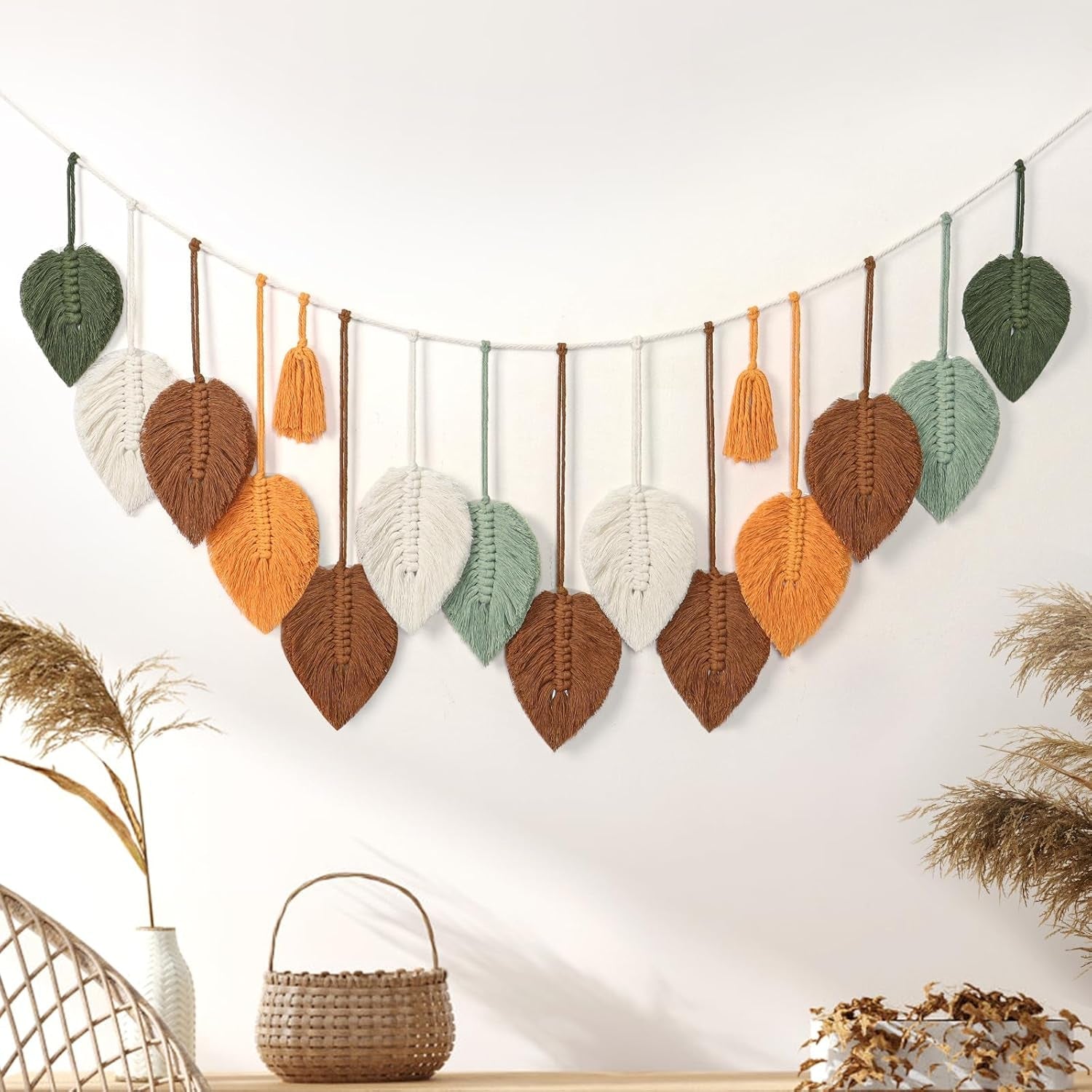 Tapiserie betylfoy nástěnný závěs velký dekorační list Home - Doplňky a dekorace Naty Shop Orange