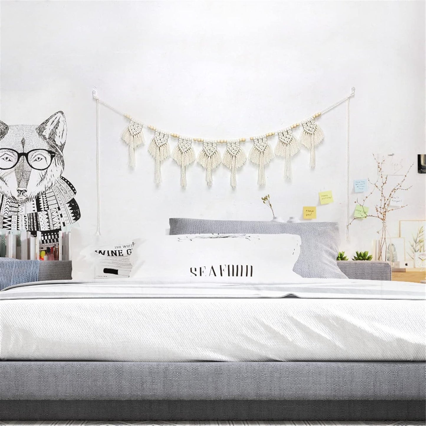 Tapiserie bavlněné střapce tkaný plochý banner Home - Doplňky a dekorace Naty Shop