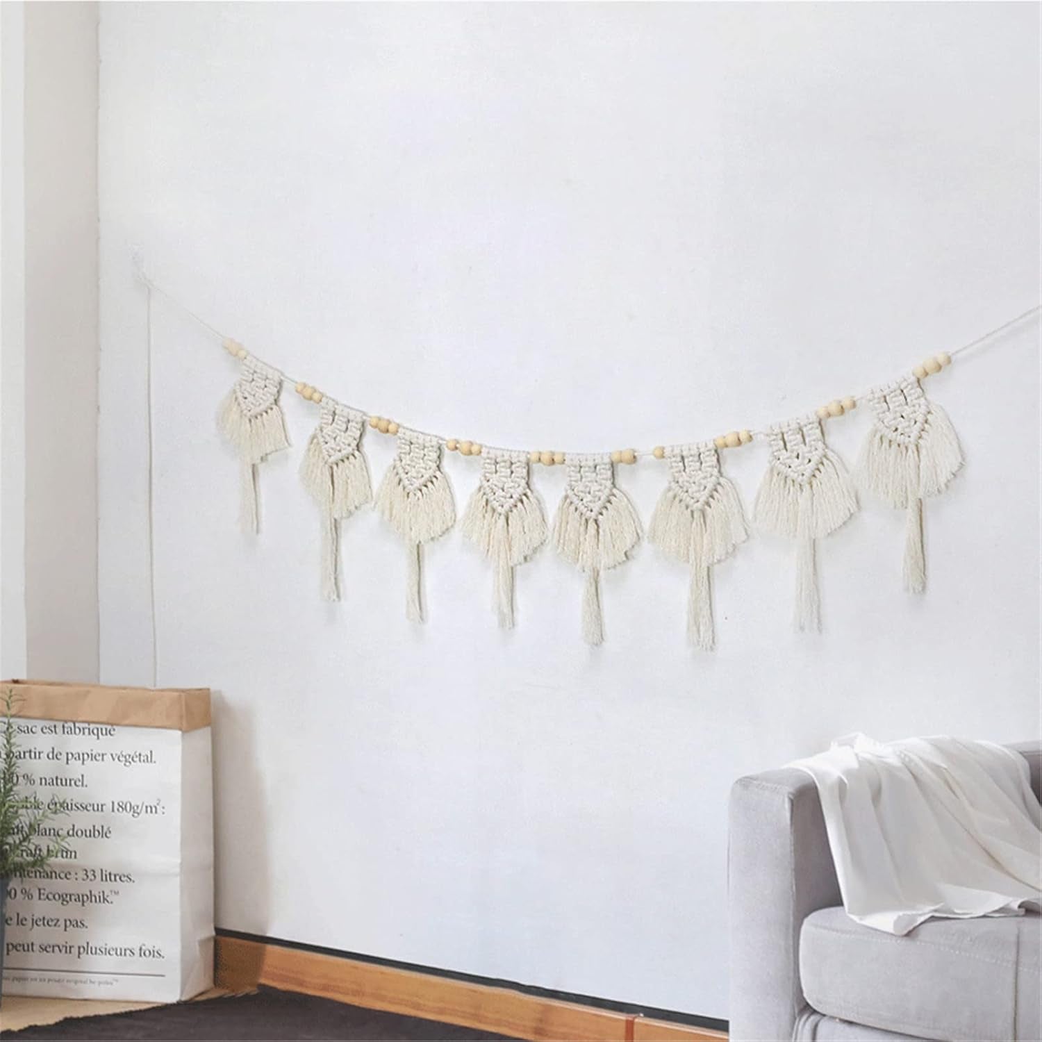 Tapiserie bavlněné střapce tkaný plochý banner Home - Doplňky a dekorace Naty Shop