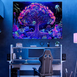 Tapiserie strom života fluorescenční mandala Home - Doplňky a dekorace Naty Shop