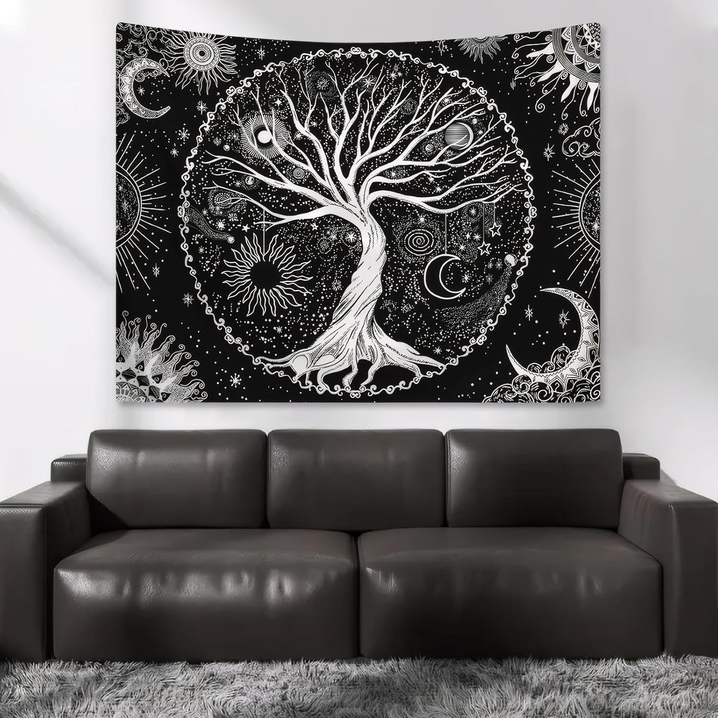 Život strom gobelín slunce měsíc Casa - Doplňky a dekorace Naty Shop