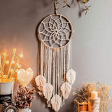 Deco gobelínový lapač snů tkaná bílá nástěnná dekorace Home - Doplňky a dekorace Naty Shop Mandala lapač snů