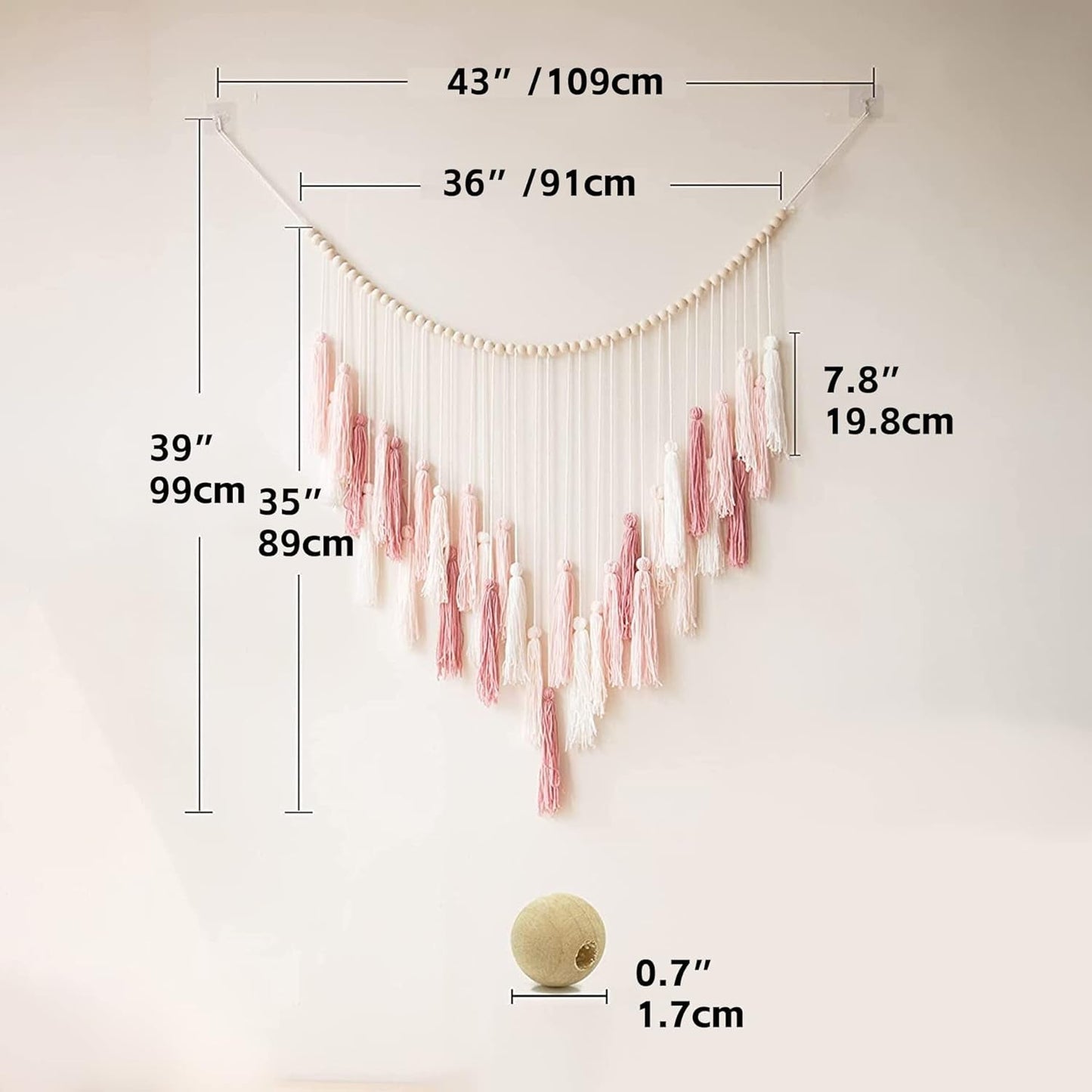 Tapiserie deco závěsné tkané pastevecké dřevěné korálky Home - Doplňky a dekorace Naty Shop