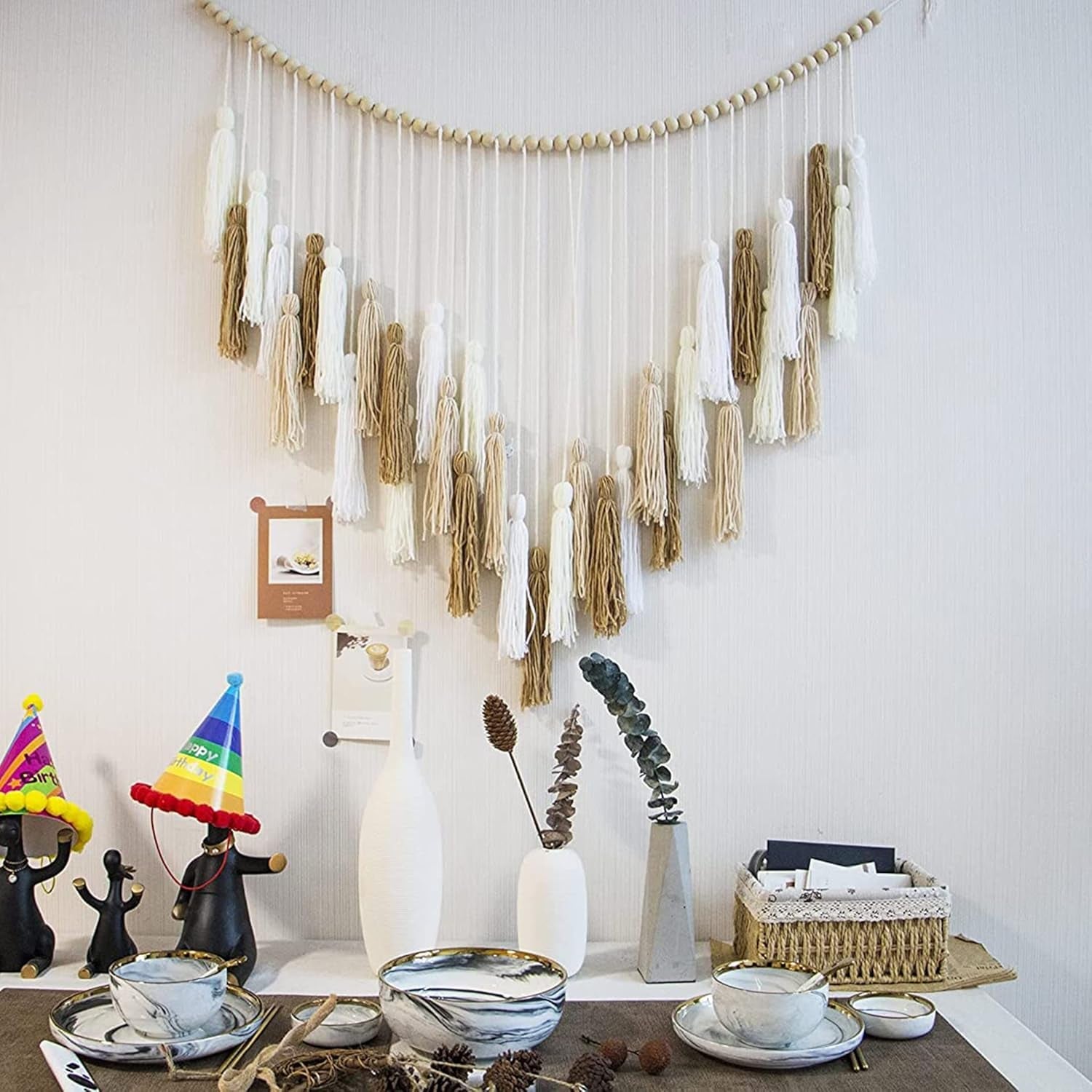 Tapiserie deco závěsné tkané pastevecké dřevěné korálky Home - Doplňky a dekorace Naty Shop
