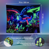 Tapiserie Dremisland Blacklight houba psychedelická reaktivní galaxie stěna Home - Doplňky a dekorace Naty Shop