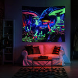 Tapiserie Dremisland Blacklight houba psychedelická reaktivní galaxie stěna Home - Doplňky a dekorace Naty Shop