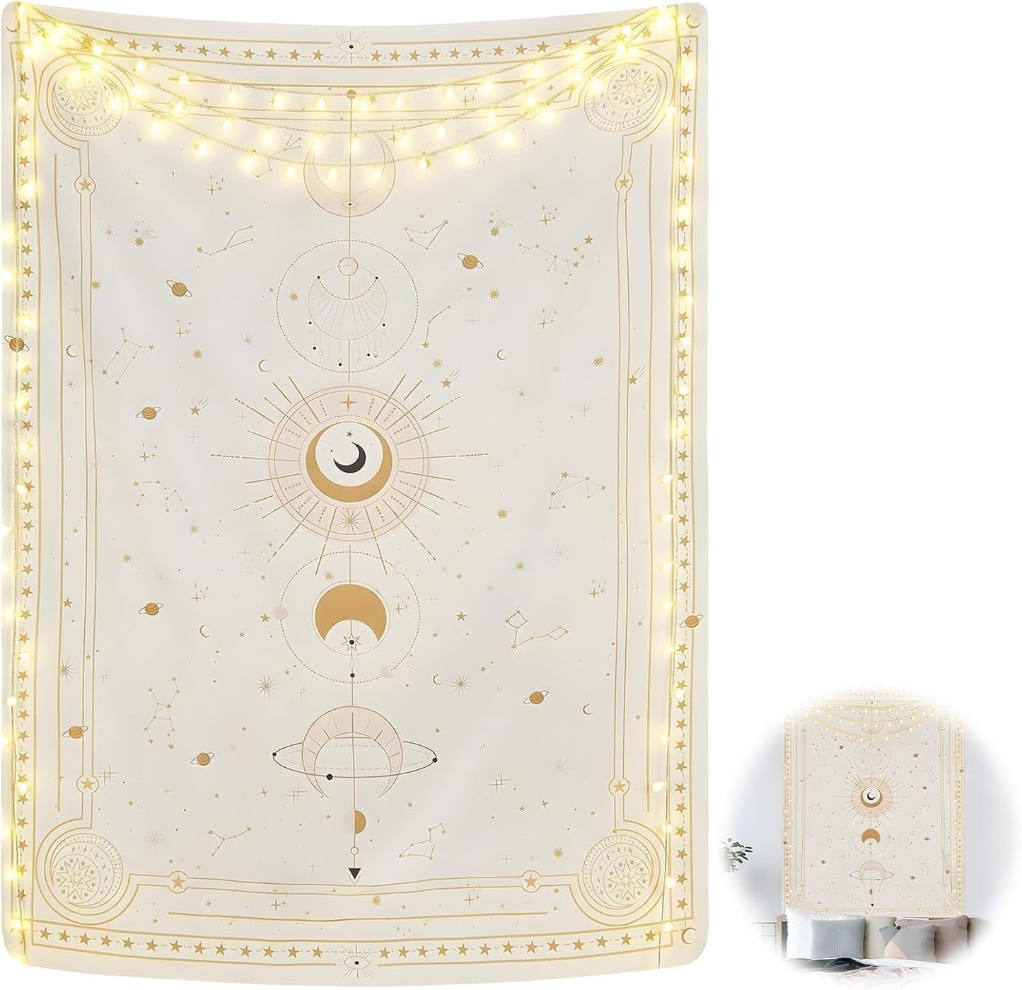 Tapestry moon phases mystery constellation Home - Příslušenství a dekorace Naty Shop Výchozí název
