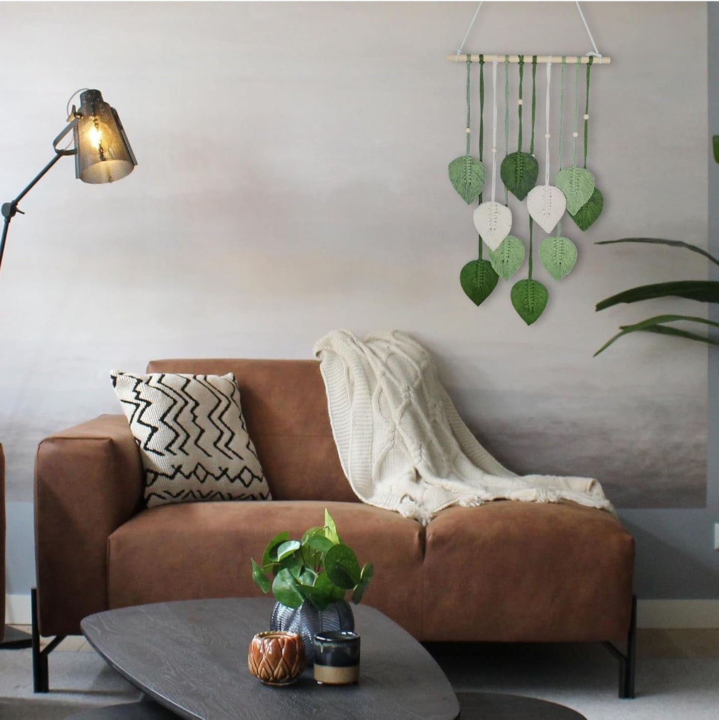 Ručně vyráběný listový gobelínový háček Home - Doplňky a dekorace Naty Shop
