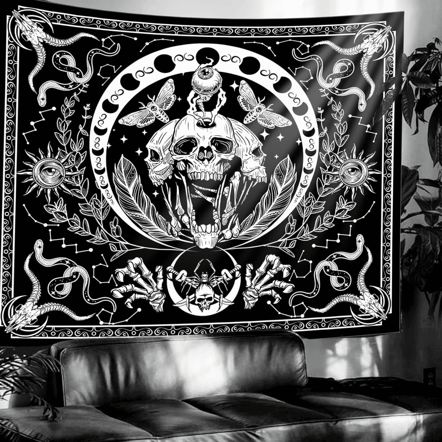 Gothic halloween gobelín banner černá bílá Home - Doplňky a dekorace Naty Shop Výchozí název