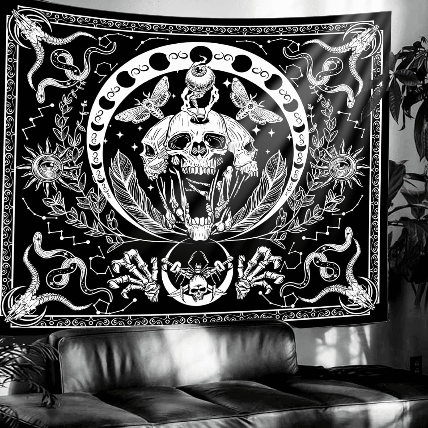 Gothic halloween gobelín banner černá bílá Home - Doplňky a dekorace Naty Shop Výchozí název