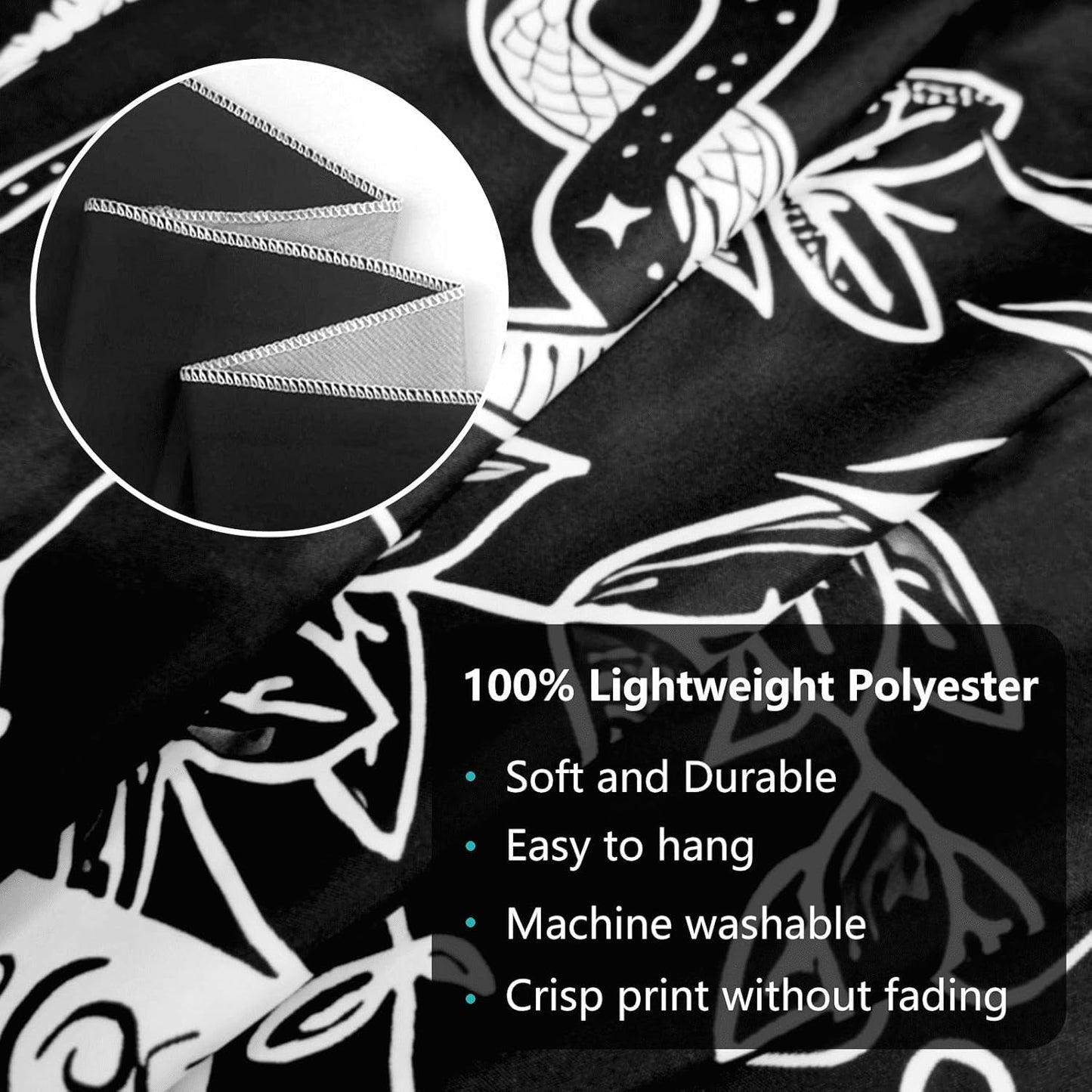 Gotický halloweenský gobelínový banner černá bílá Domů - Doplňky a dekorace Naty Shop