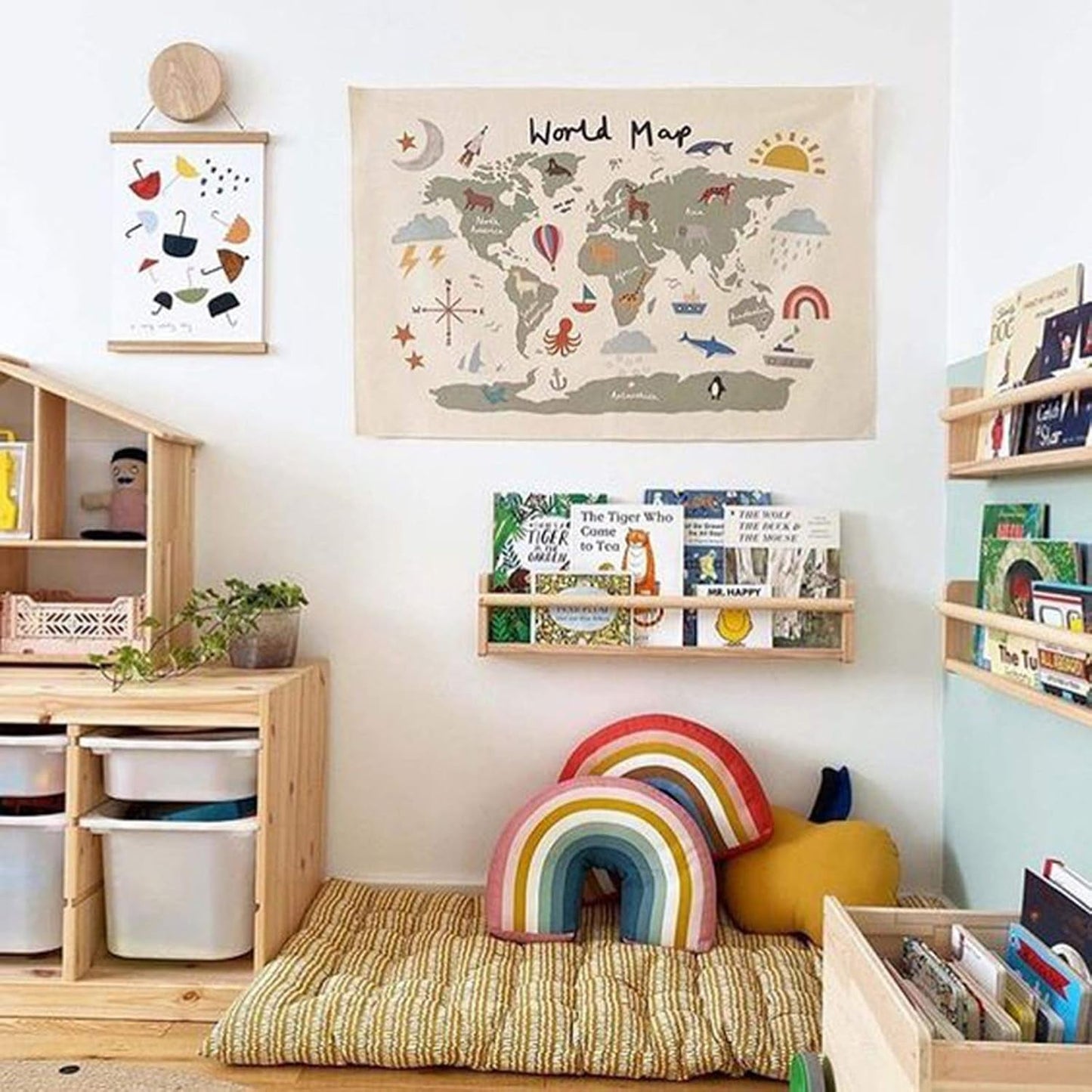 Tapisérie Haokaini mapa světa dětská postýlka foto Domů - Doplňky a dekorace Naty Shop