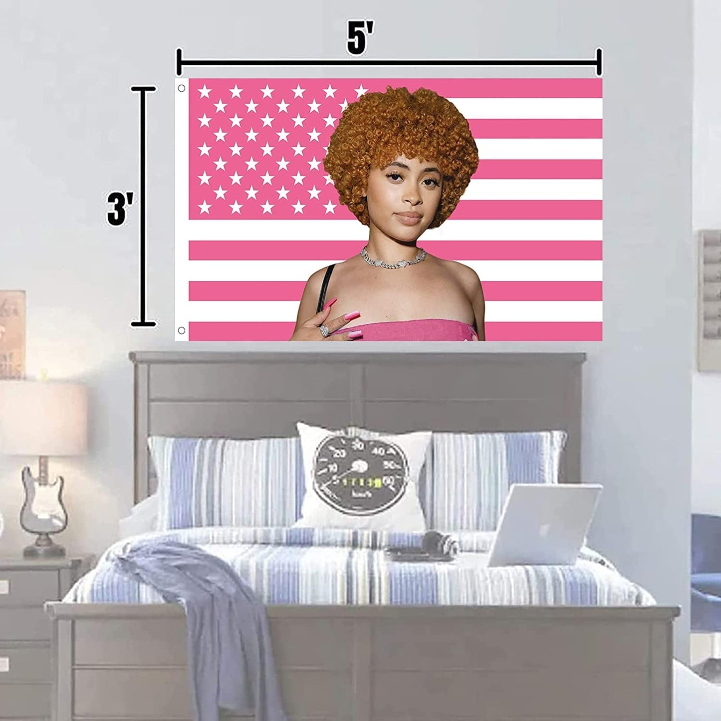 Tapiserie led rapper koření vlajka interiér exteriér růžová Home - Doplňky a dekorace Naty Shop