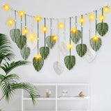 Tapiserie ihonyi deco chic třásňová girlanda led Home - Doplňky a dekorace Naty Shop Bílá + zelená 160*60cm