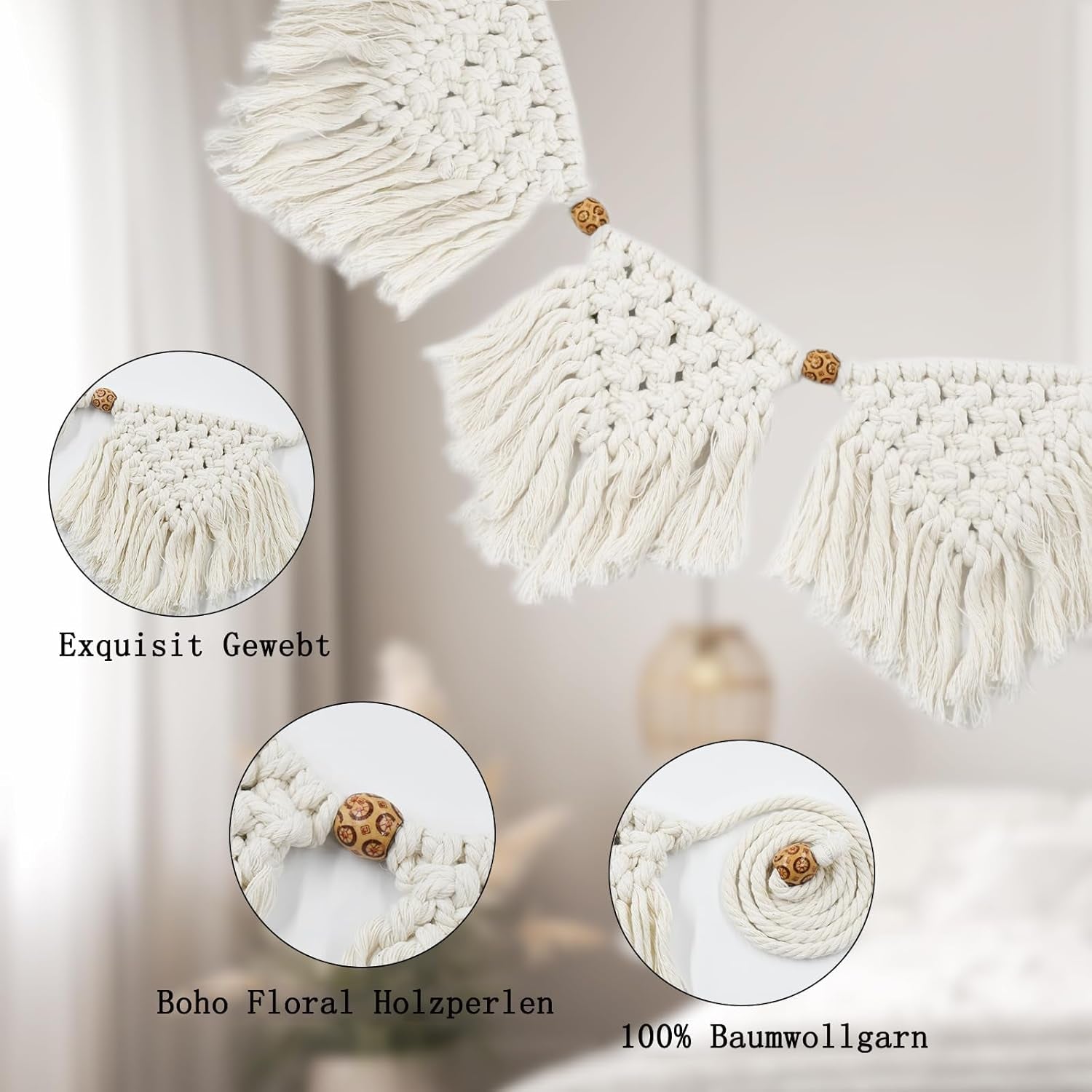 Tapiserie ihonyi deco chic třásňová girlanda s ledem Domů - Doplňky a dekorace Naty Shop