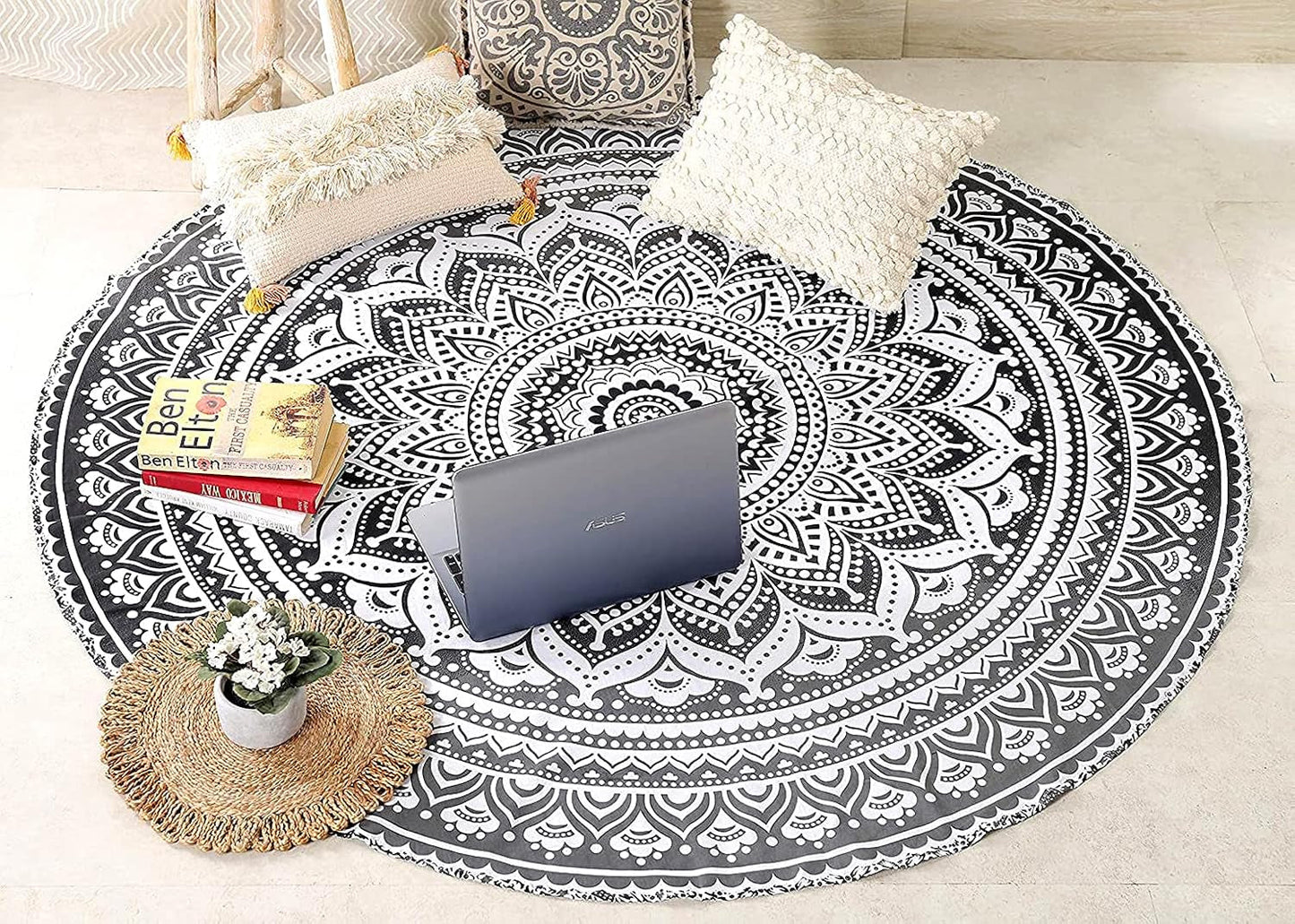 Tapiserie india plážová osuška kulatá mandala hippielarge indická Home - Doplňky a dekorace Naty Shop Výchozí název