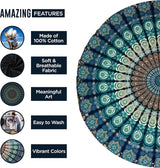 Indie gobelínová plážová osuška kulatá mandala hippie velká Indian Home - Doplňky a dekorace Naty Shop