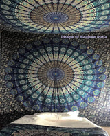 Indický gobelín psychedelický mandala modrý tyrkysový slon Home - Doplňky a dekorace Naty Shop
