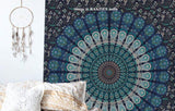 Indický gobelín psychedelický mandala modrý tyrkysový slon Home - Doplňky a dekorace Naty Shop