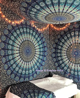 Indický gobelín psychedelický mandala modrý tyrkysový slon Home - Doplňky a dekorace Naty Shop