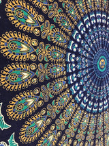 Indický gobelín psychedelický mandala modrý tyrkysový slon Home - Doplňky a dekorace Naty Shop