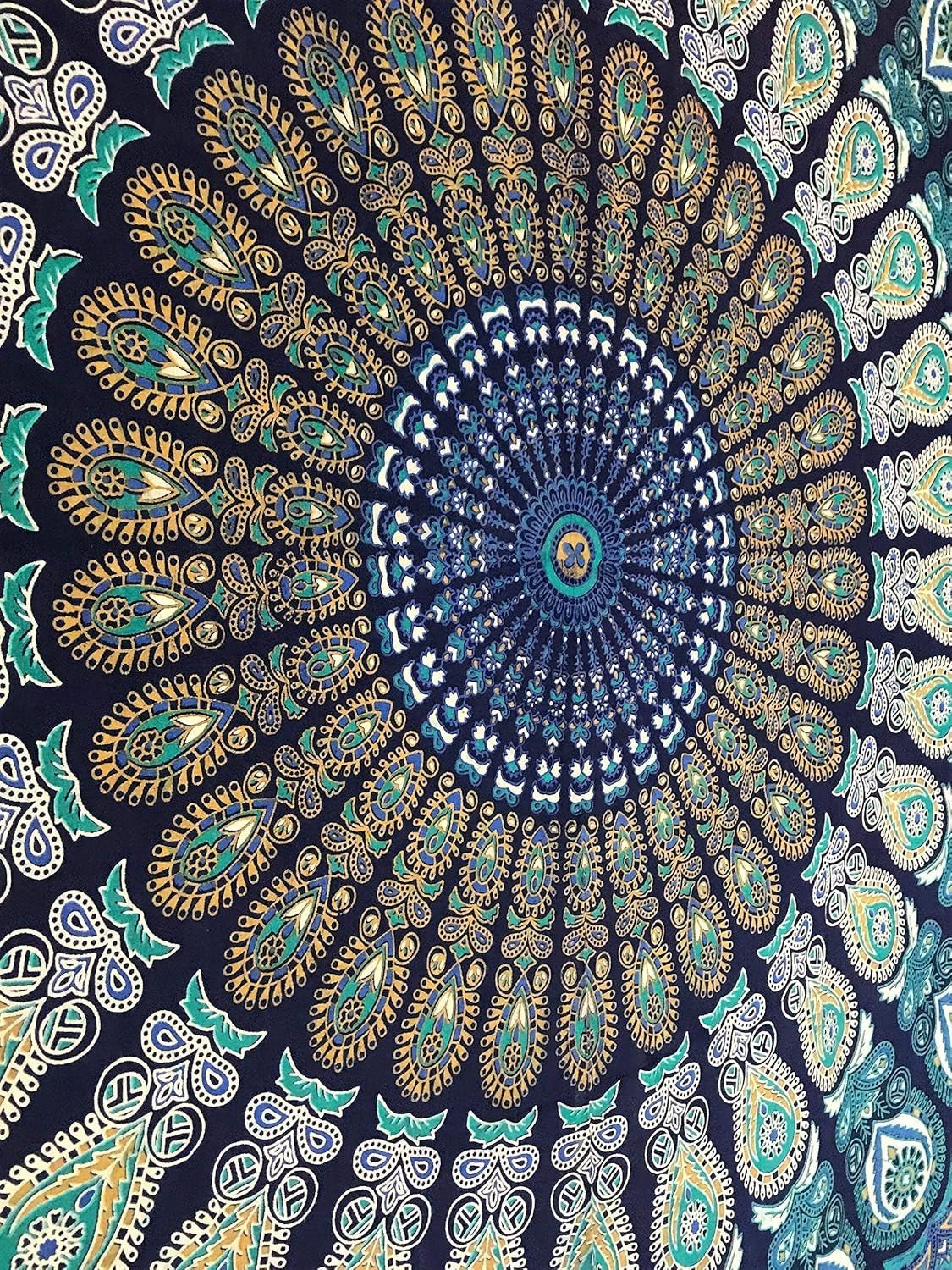 Indický gobelín psychedelický mandala modrý tyrkysový slon Home - Doplňky a dekorace Naty Shop