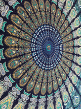Indický gobelín psychedelický mandala modrý tyrkysový slon Home - Doplňky a dekorace Naty Shop