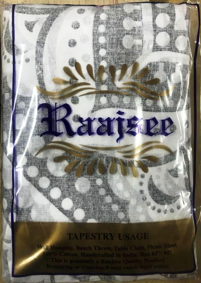 Indická tapisérie psychedelická mandala černá bílá Indie Home - Doplňky a dekorace Naty Shop