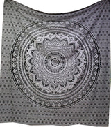 Indická tapisérie psychedelická mandala černá bílá Indie Domovská stránka - Příslušenství a dekorace Naty Shop Výchozí název