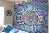 Indická modrá mandala gobelín estetická dekorace pokoje Home - Doplňky a dekorace Naty Shop