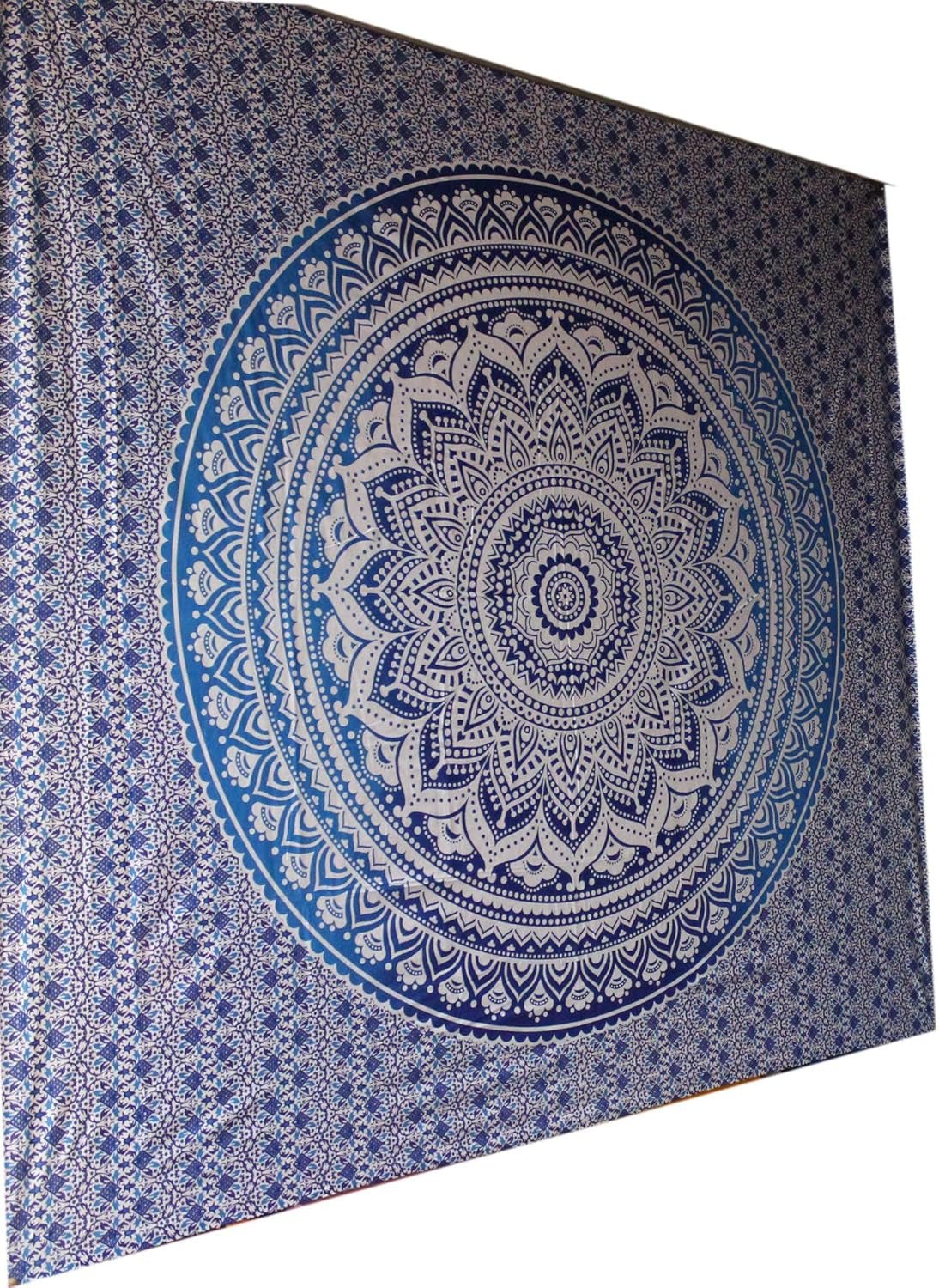 Indická modrá mandala gobelín estetická dekorace pokoje Home - Doplňky a dekorace Naty Shop