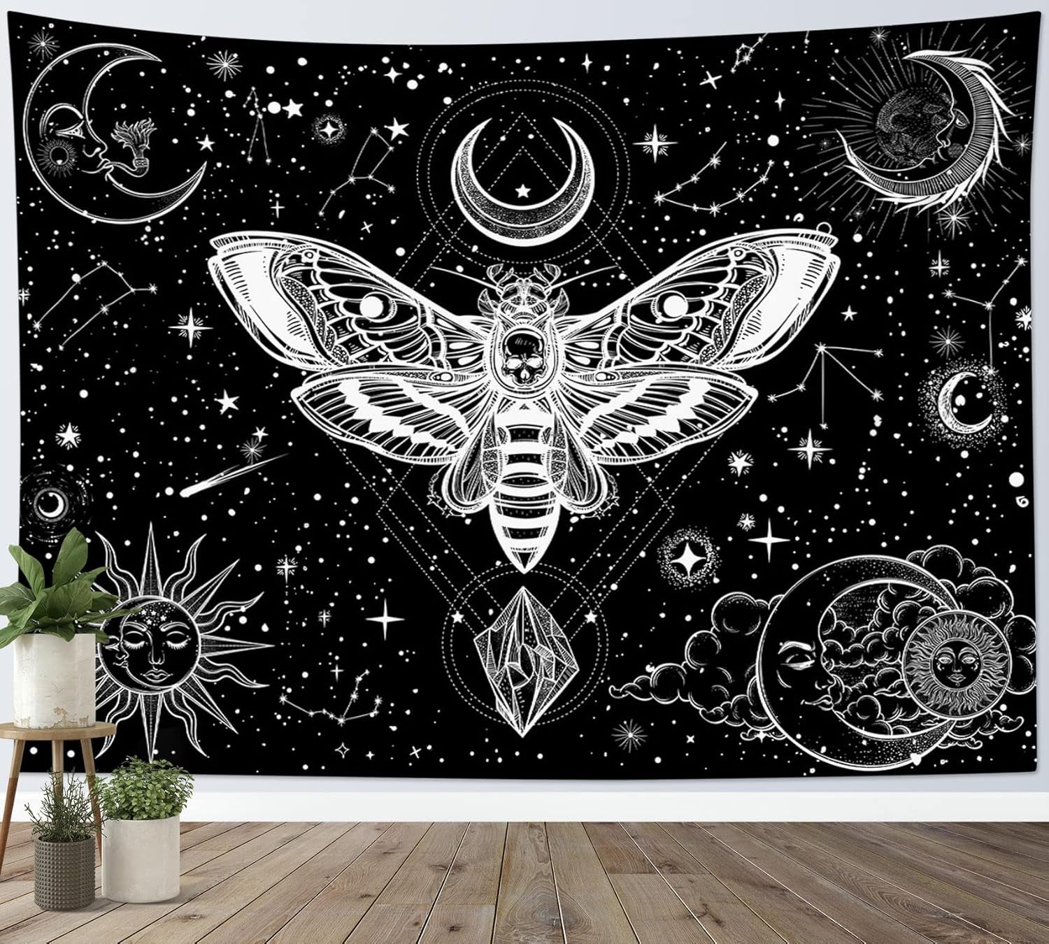 Japonská gobelín panza červená třešňové květy sluneční stěna Home - Doplňky a dekorace Naty Shop Multi 12 200L X 150B Cm