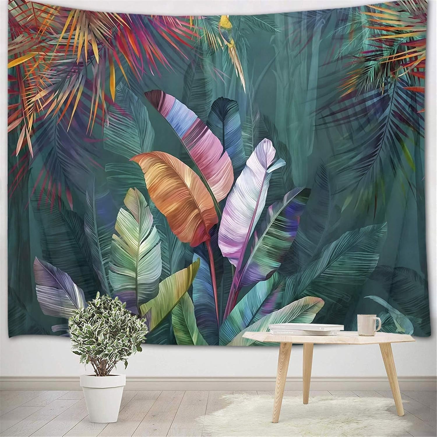 Japonské gobelínové plátno červené třešňové květy sluneční stěna Home - Doplňky a dekorace Naty Shop Multi 08 150L X 100B Cm