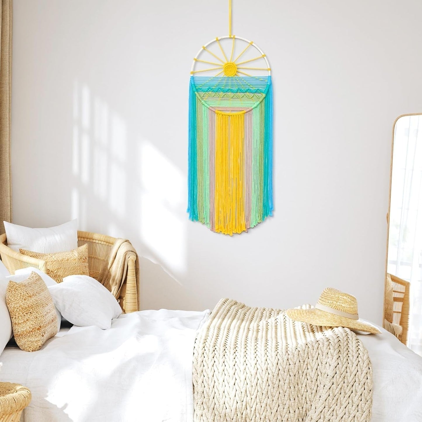 Gobelín lomohoo lapač snů gobelín sluneční vzor duhový pokoj Home - Doplňky a dekorace Naty Shop