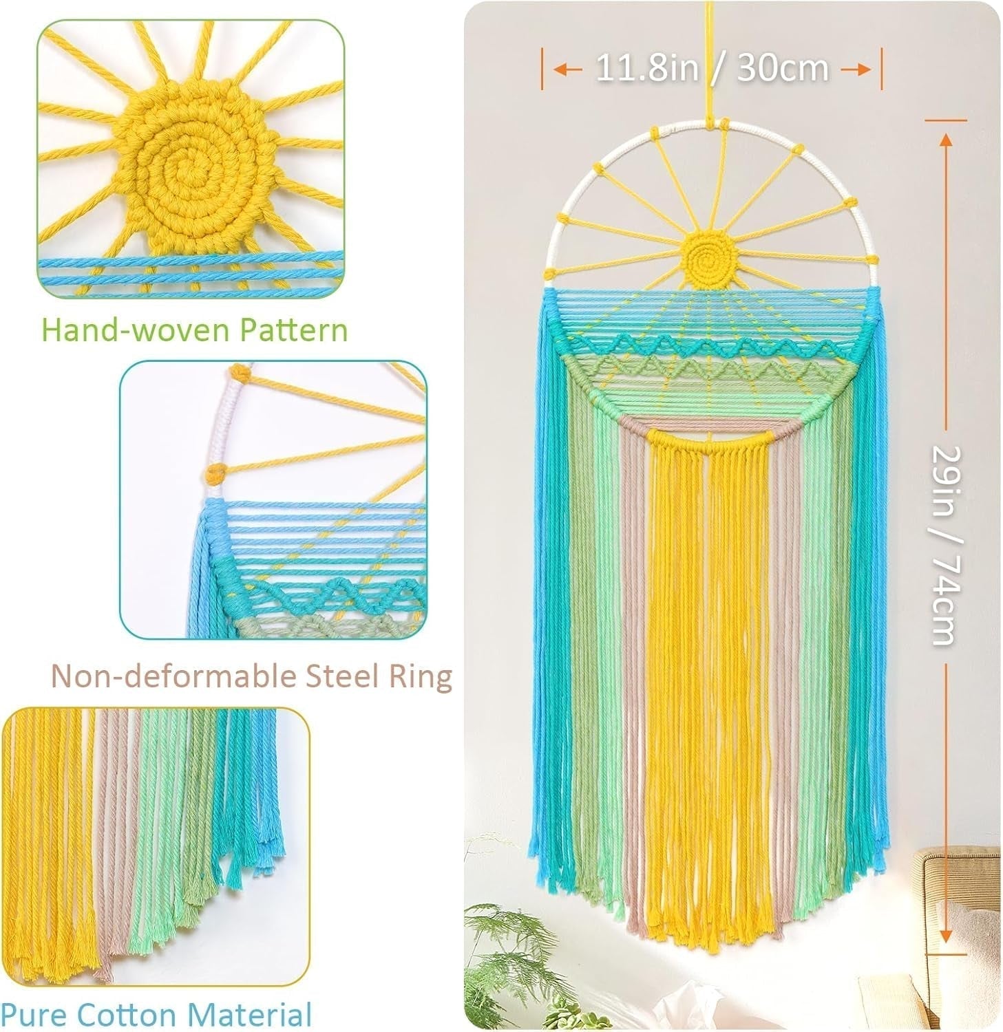 Gobelín lomohoo lapač snů gobelín sluneční vzor duhový pokoj Home - Doplňky a dekorace Naty Shop