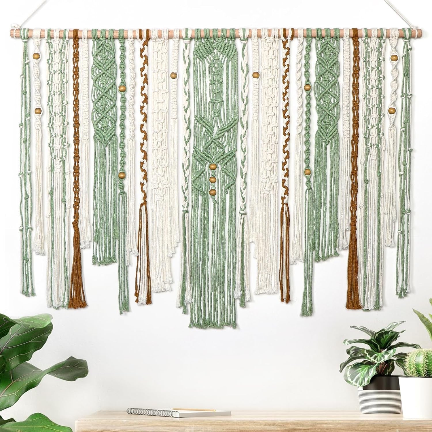 Gobelín lomohoo velký deco zelený estetický tkaný Home - Doplňky a dekorace Naty Shop Výchozí název
