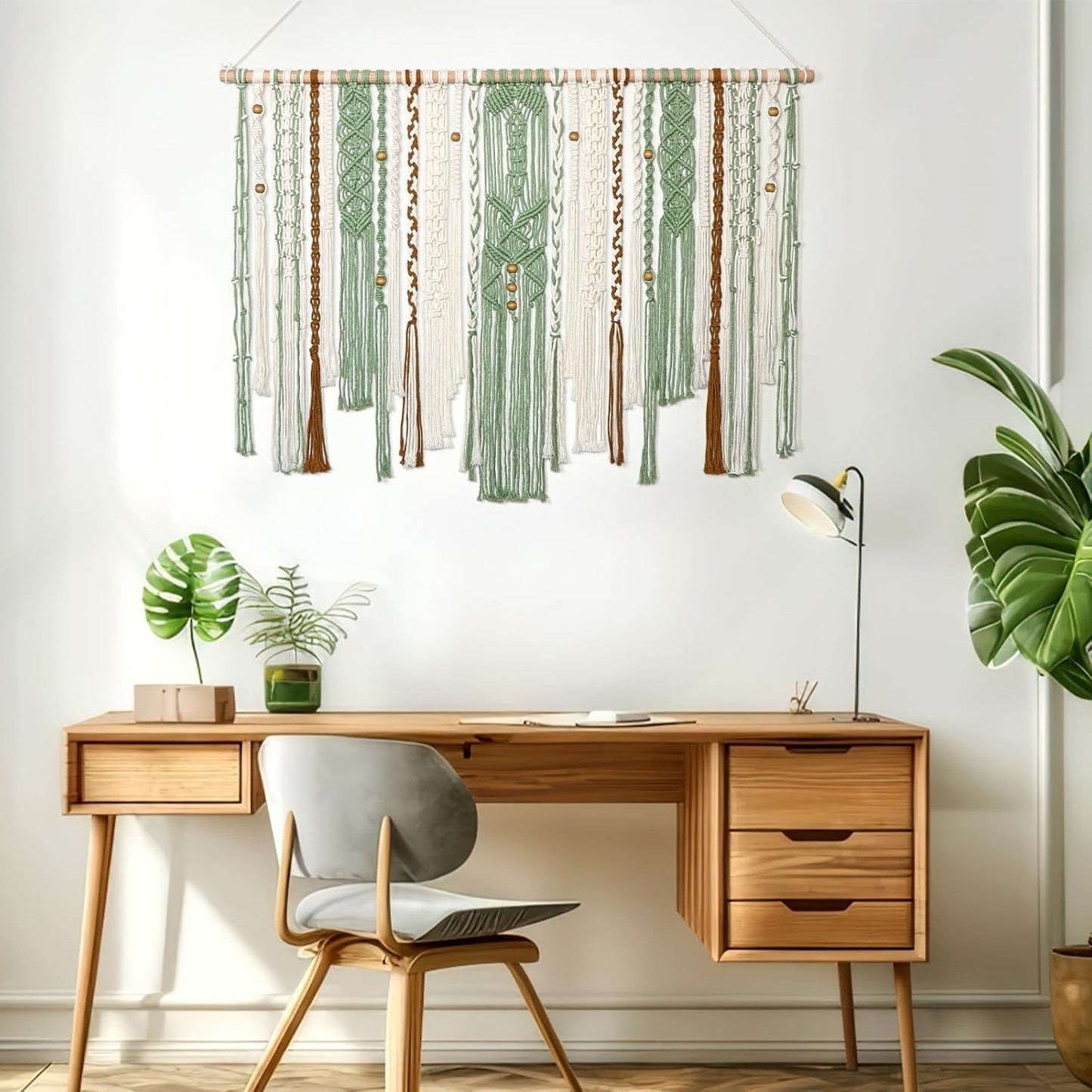 Gobelín lomohoo velký deco zelený estetický tkaný Home - Doplňky a dekorace Naty Shop