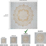 Tapiserie mandala pokojová dekorace plátno bílé zlato Home - Doplňky a dekorace Naty Shop