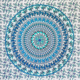 Tapiserie momomus mandala barevné bavlněné orientální vzory Home - Doplňky a dekorace Naty Shop Bílo-modrá 135L X 210B Cm