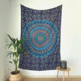 Tapiserie momomus mandala barevné bavlněné orientální vzory Domů - Doplňky a dekorace Naty Shop Modrá C 135L X 210B Cm