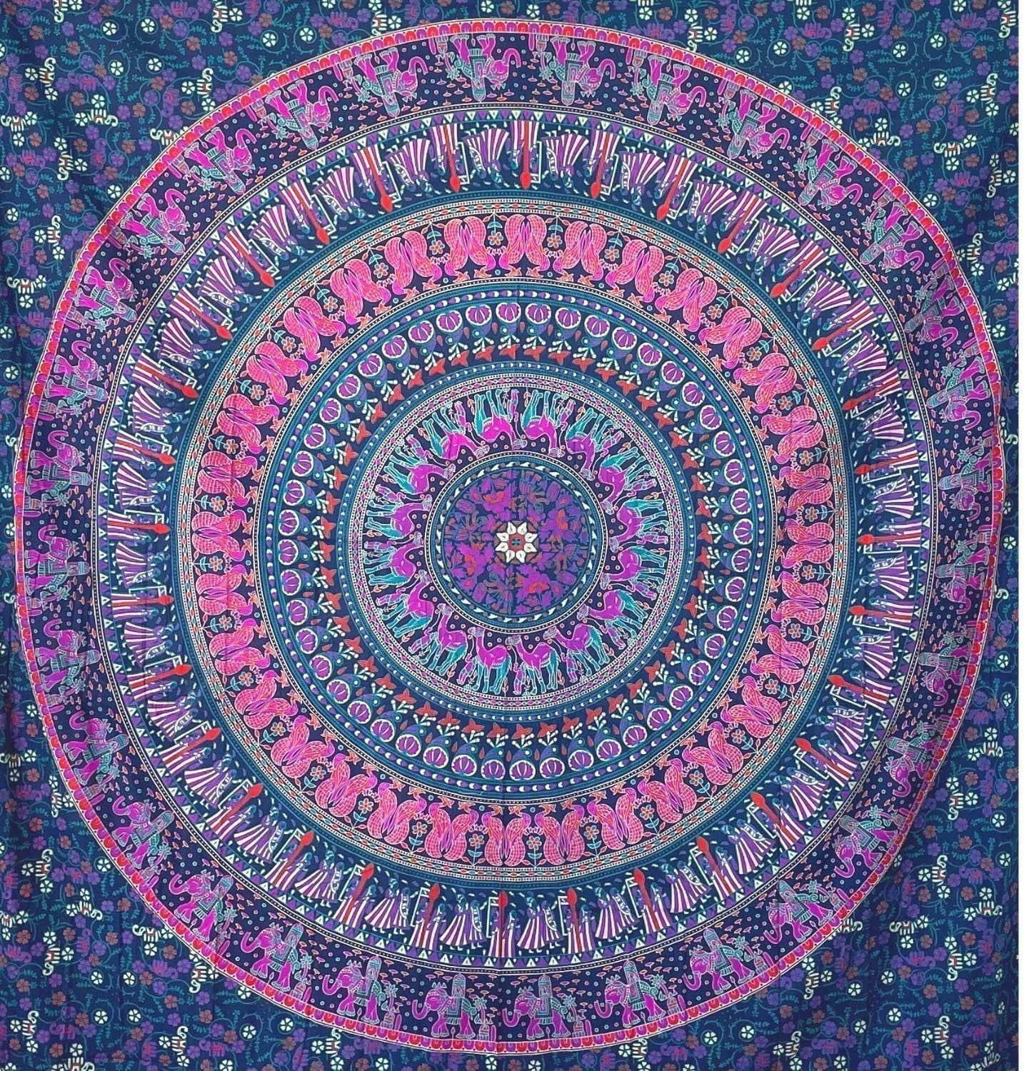 Tapiserie momomus mandala barevné bavlněné orientální vzory Home - Doplňky a dekorace Naty Shop Violet A 210L X 230B Cm