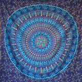 Tapiserie momomus mandala barevné bavlněné orientální vzory Home - Doplňky a dekorace Naty Shop Modrá C 210L X 230B Cm