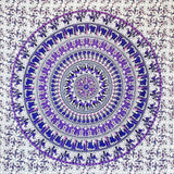 Tapiserie momomus mandala barevné bavlněné orientální vzory Home - Doplňky a dekorace Naty Shop Bílo-lila 135L X 210B Cm