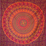 Tapiserie momomus mandala barevné bavlněné orientální vzory Home - Doplňky a dekorace Naty Shop Oranžová 210L X 230B Cm