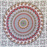 Tapiserie momomus mandala barevné bavlněné orientální vzory Domů - Doplňky a dekorace Naty Shop Bílohnědá 210L X 230B Cm