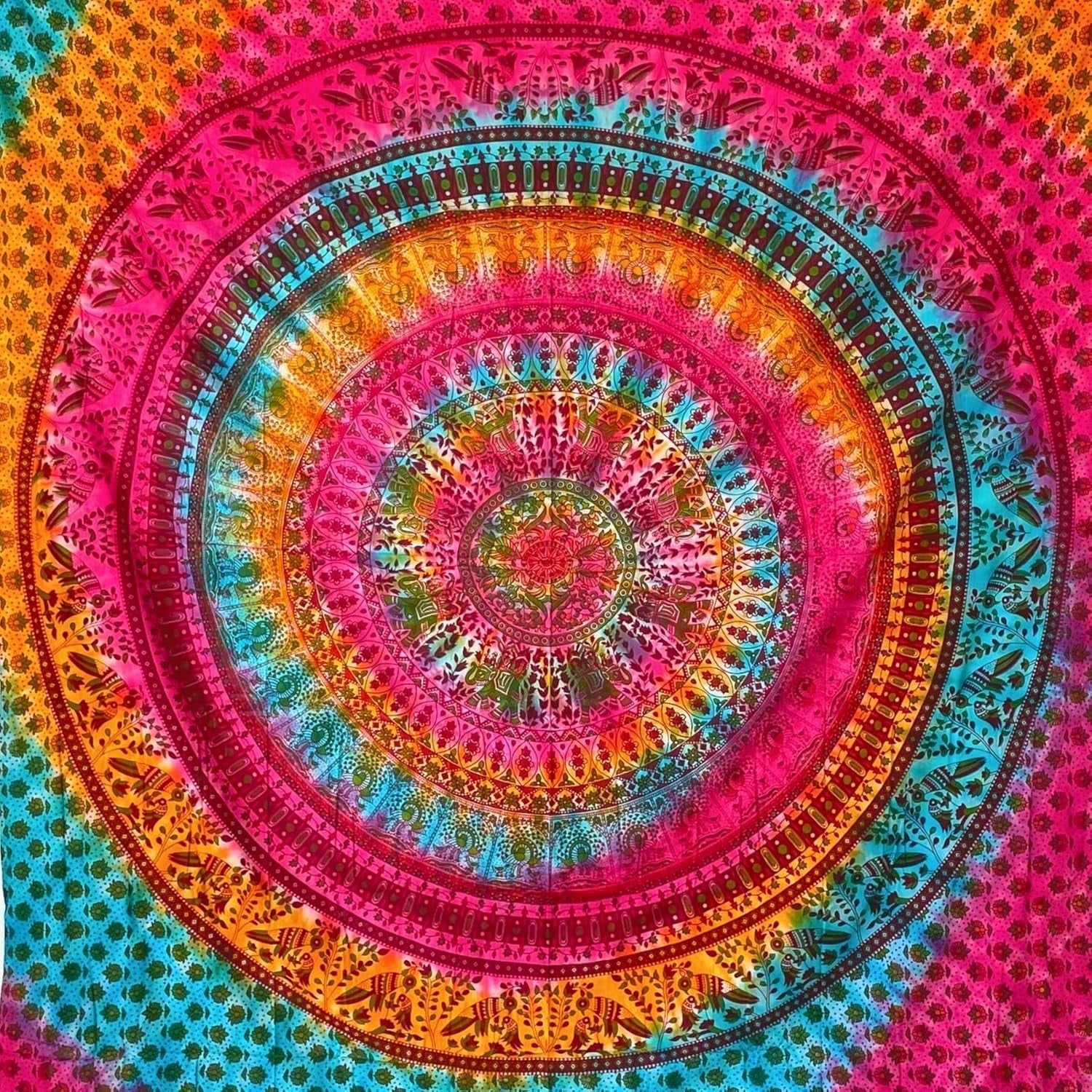 Gobelín momomus mandala hippie nebo psychedelic xxl Home - Doplňky a dekorace Naty Shop Multicolor 17 230L X 210B Cm