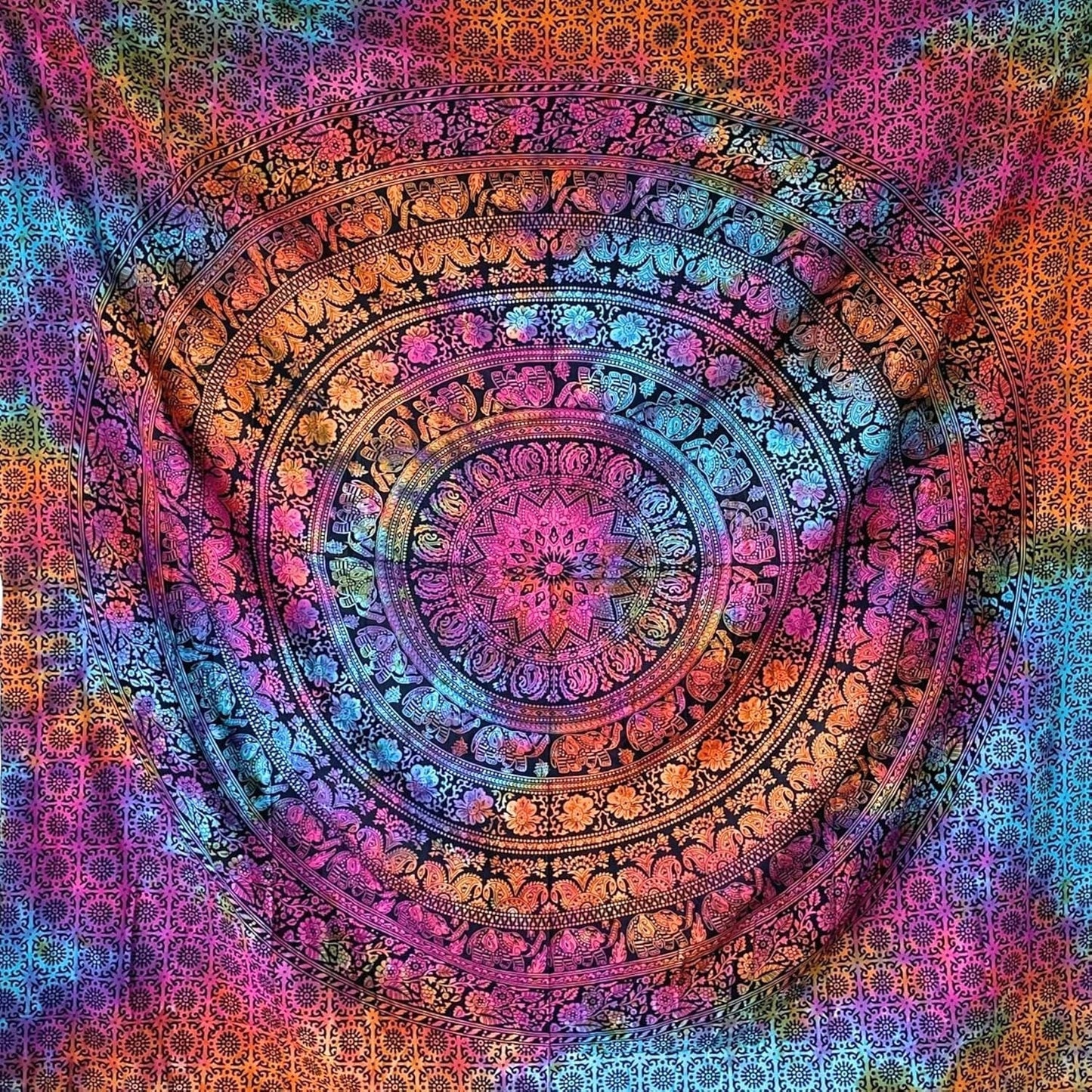 Tapiserie momomus mandala hippie nebo psychedelic xxl Home - Doplňky a dekorace Naty Shop Multicolor 16 230L X 210B Cm